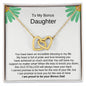To My Bonus Daughter - Interlocking Hearts