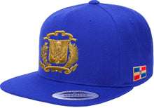 Dominican SnapBack Hat Gold Coat of Arms and Flag - greatsalesontheweb